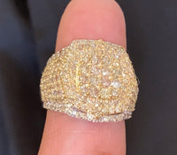 
              10K SOLID YELLOW GOLD 3.75 CARAT REAL DIAMOND ENGAGEMENT RING WEDDING PINKY BAND
            
