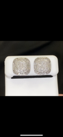 
              10K WHITE GOLD .75 CARAT 12 MM 100% GENUINE DIAMONDS MENS/WOMENS EARRING STUDS
            