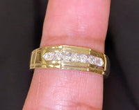 
              10K SOLID YELLOW GOLD .30 CARAT REAL DIAMOND ENGAGEMENT RING WEDDING PINKY BAND
            
