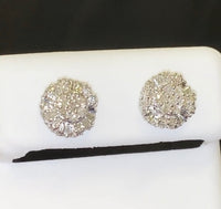 
              10K WHITE GOLD .50 CARAT 8 MM 100% GENUINE DIAMONDS MENS/WOMENS EARRING STUDS
            