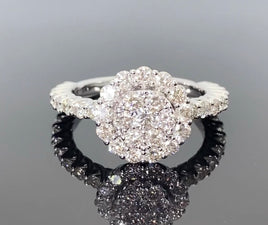10K WHITE GOLD 1.75 CARAT WOMEN REAL DIAMOND ENGAGEMENT RING WEDDING RING BRIDAL