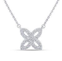 
              10K WHITE GOLD .40 CARAT REAL DIAMOND PENDANT NECKLACE WITH GOLD CHAIN
            