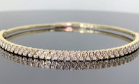 
              10K YELLOW GOLD .50 CARAT REAL DIAMOND BRACELET BANGLE
            