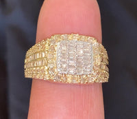 
              10K SOLID YELLOW GOLD 1.60 CARAT REAL DIAMOND ENGAGEMENT RING WEDDING PINKY BAND
            