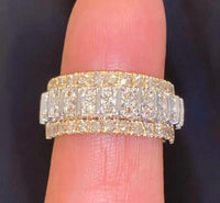 
              10K YELLOW GOLD 2.25 CARAT MENS REAL DIAMOND ENGAGEMENT WEDDING PINKY RING BAND
            