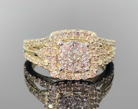 
              10K YELLOW GOLD 1.15 CARAT WOMEN REAL DIAMOND ENGAGEMENT RING WEDDING RING BRIDAL
            