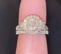 
              10K WHITE GOLD 1.75 CARAT WOMEN REAL DIAMOND ENGAGEMENT RING WEDDING BAND BRIDAL SET
            
