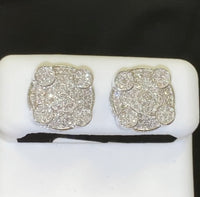 
              10K WHITE GOLD .75 CARAT 12 MM 100% GENUINE DIAMONDS MENS/WOMENS EARRING STUDS
            