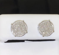 
              10K WHITE GOLD .30 CARAT 9 MM 100% GENUINE DIAMONDS MENS/WOMENS EARRING STUDS
            