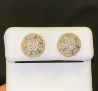 
              10K YELLOW GOLD .40 CARAT 10 MM 100% GENUINE DIAMONDS MENS/WOMENS EARRING STUDS
            