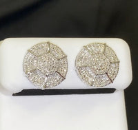 
              10K WHITE GOLD .40 CARAT 13 MM 100% GENUINE DIAMONDS MENS/WOMENS EARRING STUDS
            