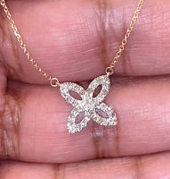 
              10K YELLOW GOLD .40 CARAT REAL DIAMOND PENDANT NECKLACE WITH GOLD CHAIN
            