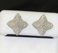 
              10K WHITE GOLD .75 CARAT 13 MM 100% GENUINE DIAMONDS MENS/WOMENS EARRING STUDS
            