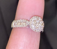 
              10K WHITE GOLD 1.25 CARAT WOMEN REAL DIAMOND ENGAGEMENT RING WEDDING RING BRIDAL
            
