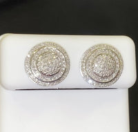 
              10K WHITE GOLD .50 CARAT 12 MM 100% GENUINE DIAMONDS MENS/WOMENS EARRING STUDS
            