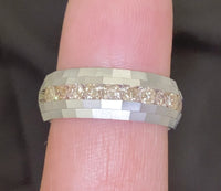 
              10K SOLID WHITE GOLD 1.15 CARAT REAL DIAMOND ENGAGEMENT RING WEDDING PINKY BAND
            