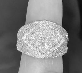 10K SOLID WHITE GOLD 3.25 CARAT REAL DIAMOND ENGAGEMENT RING WEDDING PINKY BAND