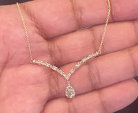 
              10K YELLOW GOLD .75 CARAT REAL DIAMOND NECKLACE
            