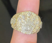 
              10K SOLID YELLOW GOLD 2.25 CARAT REAL DIAMOND ENGAGEMENT RING WEDDING PINKY BAND
            