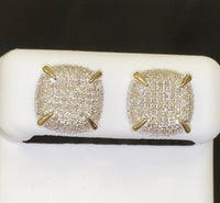 
              10K YELLOW GOLD .60 CARAT 11 MM 100% GENUINE DIAMONDS MENS/WOMENS EARRING STUDS
            