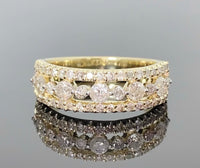 
              10K YELLOW GOLD 1.25 CARAT WOMEN REAL DIAMOND ENGAGEMENT RING WEDDING RING BAND
            