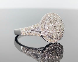10K WHITE GOLD 1.50 CARAT WOMEN REAL DIAMOND ENGAGEMENT RING WEDDING RING BRIDAL