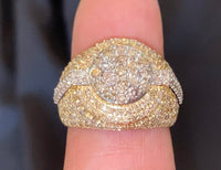 
              10K SOLID YELLOW GOLD 3.25 CARAT REAL DIAMOND ENGAGEMENT RING WEDDING PINKY BAND
            