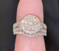 
              10K YELLOW GOLD 2.25 CARAT WOMEN REAL DIAMOND ENGAGEMENT RING WEDDING BAND BRIDAL SET
            
