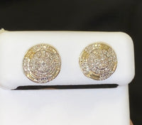 
              10K YELLOW GOLD .50 CARAT 10 MM 100% GENUINE DIAMONDS MENS/WOMENS EARRING STUDS
            