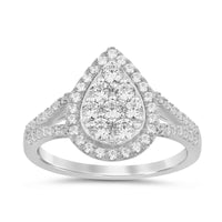 
              10K WHITE GOLD 1 CARAT WOMEN REAL DIAMOND ENGAGEMENT RING WEDDING RING BRIDAL
            