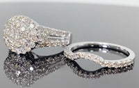
              10K WHITE GOLD 2.25 CARAT WOMEN REAL DIAMOND ENGAGEMENT RING WEDDING BAND BRIDAL SET
            