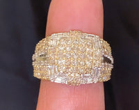 
              10K SOLID YELLOW GOLD 2.50 CARAT REAL DIAMOND ENGAGEMENT RING WEDDING PINKY BAND
            