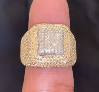 
              10K SOLID YELLOW GOLD 2.25 CARAT REAL DIAMOND ENGAGEMENT RING WEDDING PINKY BAND
            