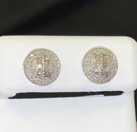 
              10K WHITE GOLD .50 CARAT 10 MM 100% GENUINE DIAMONDS MENS/WOMENS EARRING STUDS
            