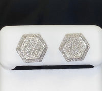 
              10K WHITE GOLD .30 CARAT 10 MM 100% GENUINE DIAMONDS MENS/WOMENS EARRING STUDS
            