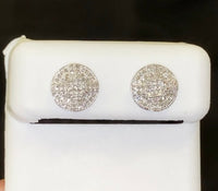 
              10K WHITE GOLD .40 CARAT 9 MM 100% GENUINE DIAMONDS MENS/WOMENS EARRING STUDS
            