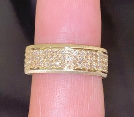 10K YELLOW GOLD .85 CARAT NATURAL DIAMOND WEDDING BAND BRIDAL ENGAGEMENT RING