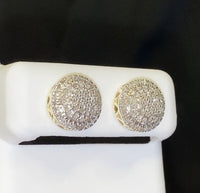 
              10K YELLOW GOLD .75 CARAT 11 MM 100% GENUINE DIAMONDS MENS/WOMENS EARRING STUDS
            