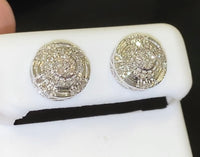 
              10K WHITE GOLD .50 CARAT 10 MM 100% GENUINE DIAMONDS MENS/WOMENS EARRING STUDS
            