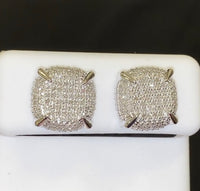 
              10K WHITE GOLD .60 CARAT 11 MM 100% GENUINE DIAMONDS MENS/WOMENS EARRING STUDS
            