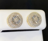 
              10K YELLOW GOLD .30 CARAT 11 MM 100% GENUINE DIAMONDS MENS/WOMENS EARRING STUDS
            