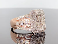 
              10K ROSE GOLD 2.25 CARAT REAL DIAMOND ENGAGEMENT RING WEDDING RING BRIDAL
            