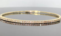 
              10K YELLOW GOLD 1.25 CARAT REAL DIAMOND BRACELET BANGLE
            