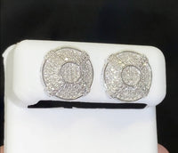 
              10K WHITE GOLD .65 CARAT 13 MM 100% GENUINE DIAMONDS MENS/WOMENS EARRING STUDS
            