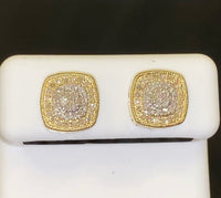 
              10K YELLOW GOLD .50 CARAT 10 MM 100% GENUINE DIAMONDS MENS/WOMENS EARRING STUDS
            