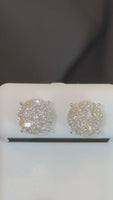 
              .72 CARAT CERTIFED LAB GROWN DIAMONDS STERLING SILVER 9 MM STUDS EARRINGS
            