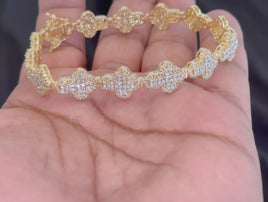 10K YELLOW GOLD 2.75 CARAT NATURAL DIAMOND 16.80 GRAMS 8 INCHES 10 MM BRACELET