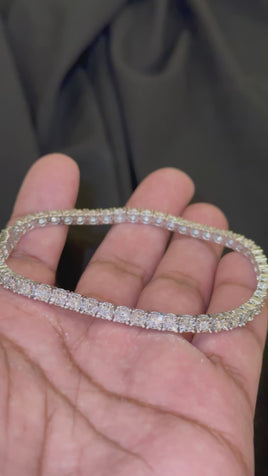 2.15 CARAT LAB GROWN DIAMONDS STERLING SILVER 8.50 INCHES 4 MM BRACELET