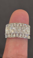 
              1.96 CARAT CERTIFIED LAB GROWN DIAMONDS STERLING SILVER RHODIUM PLATED RING
            