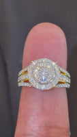 
              2 CARAT LAB GROWN DIAMONDS STERLING SILVER GOLD PLATED ENGAGEMENT WEDDING RING
            